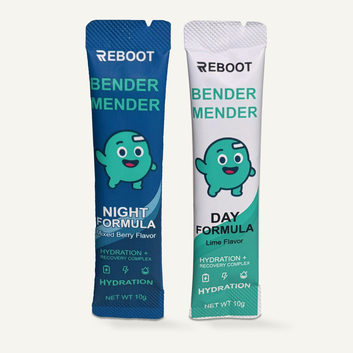 One NIGHT Mixed Berry stick and one DAY Lime stick side by side